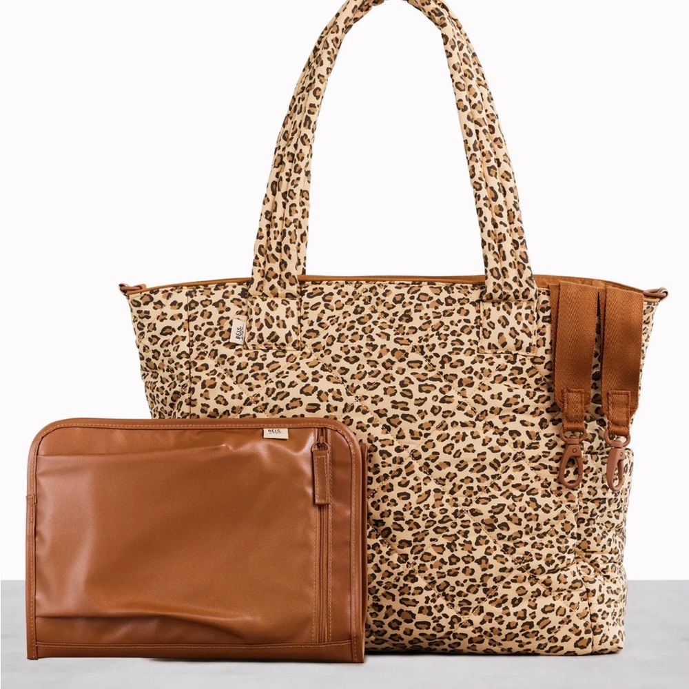 Beis Leopard Print diaper tote